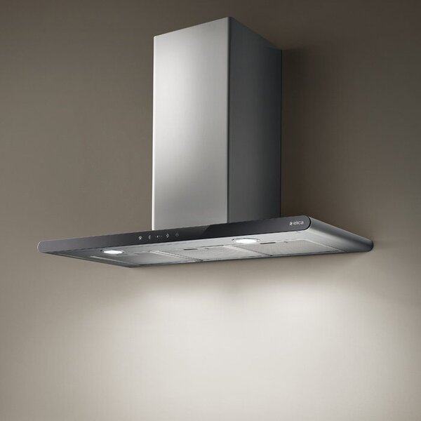 Elica Cappa Cucina Aspirante a Parete Larghezza 80 cm Profondit 38 cm colore Acciaio e Nero - PRF0008948 GALAXY BLIX/A/80