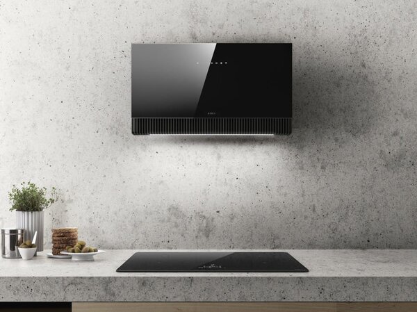 Elica Cappa Cucina Aspirante a Parete Larghezza 80 cm Classe A++ colore Nero - PRF0164980A Super Plat @ BL/F/80