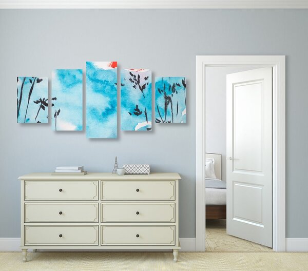 Quadri 5 pezzi – Pittura del cielo giapponese