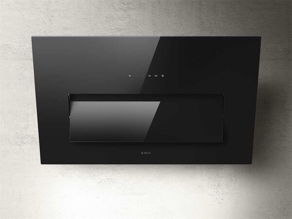 Elica Cappa Cucina Aspirante a Parete Larghezza 85 cm colore Nero - PRF0164459 BLOOM BL MAT/A/85