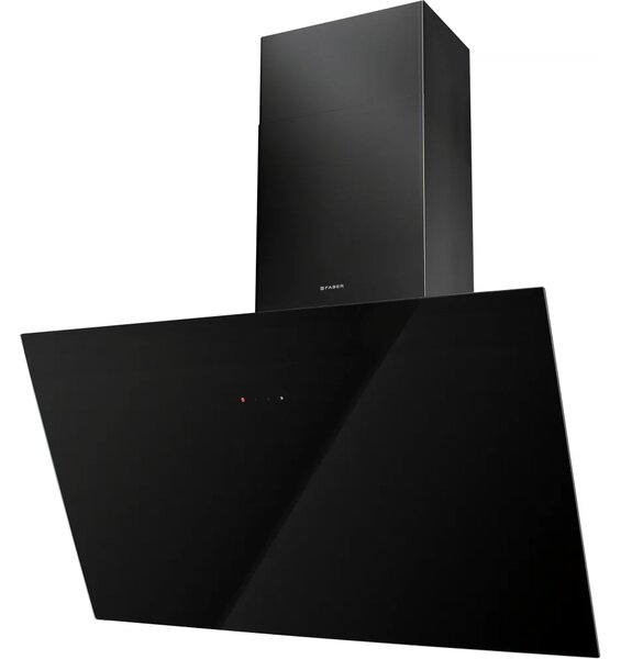 Faber Cappa Cucina Aspirante a Parete Larghezza 80 cm in Vetro colore Nero - 330.0529.666 TWEET BK A80 | Tweet