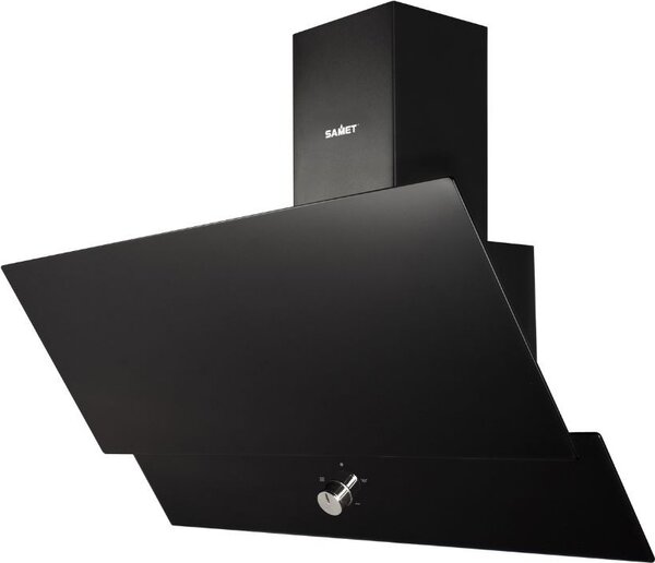 Samet Cappa Cucina Aspirante a Parete Larghezza 90 cm Classe D colore Nero - Turbine90NE