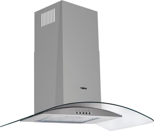 Samet Cappa Cucina Aspirante a Parete Larghezza 90 cm Classe F colore Inox Cupolino in Vetro - WETH90IX