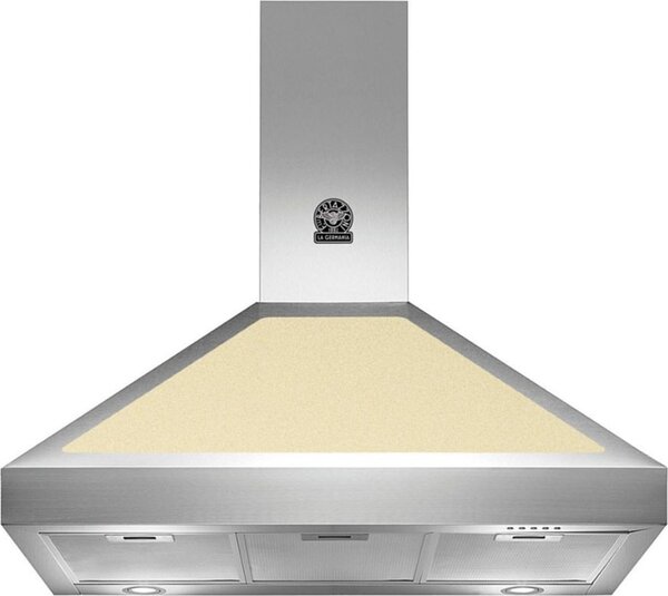 Bertazzoni Cappa Cucina Aspirante a Parete Larghezza 90 cm Classe A colore Inox/Crema - K90AMHCRA/19
