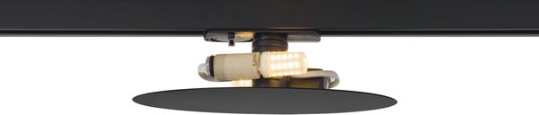 Plafoniera nera moderna per sistema a binario monofase a 2 luci - Iconic Pulley