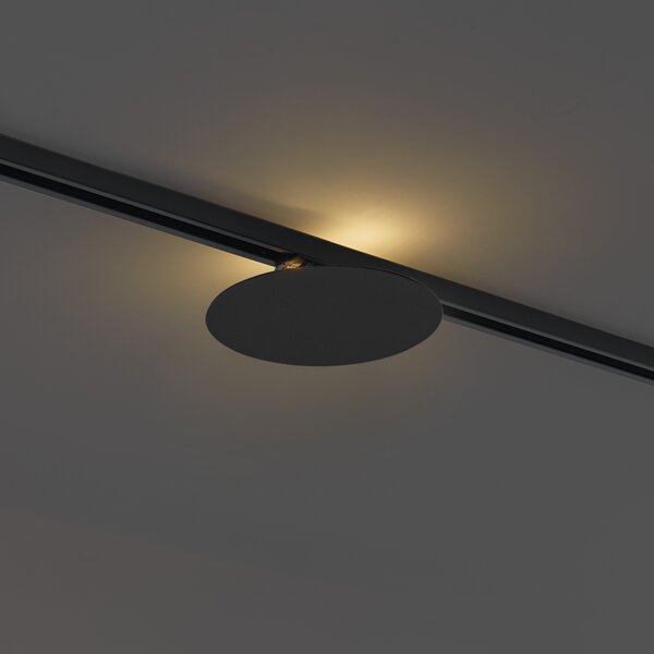 Plafoniera nera moderna per sistema a binario monofase a 2 luci - Iconic Pulley