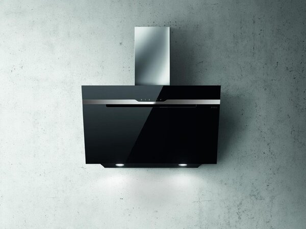Elica Cappa Cucina Aspirante a Parete Larghezza 90 cm colore Nero - PRF0116967 Majestic BL/A/90