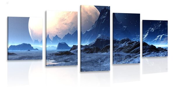 Quadri 5 pezzi – Paesaggio fantastico
