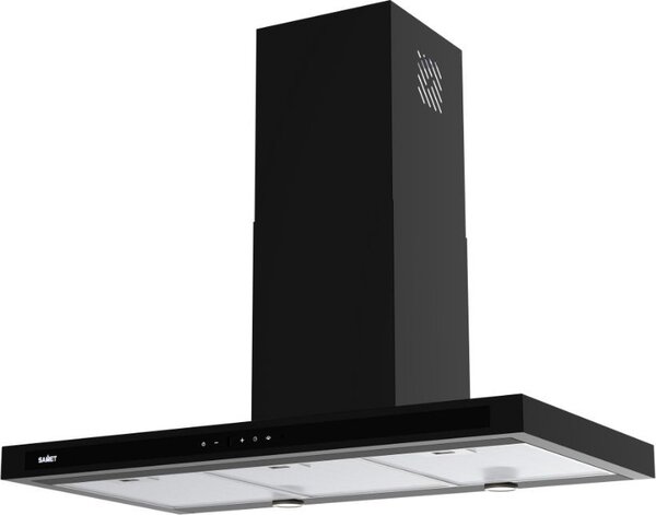 Samet Cappa Cucina Aspirante a Parete Larghezza 90 cm colore Nero Opaco - Tena90NE