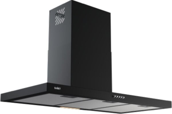 Samet Cappa Cucina Aspirante a Parete Larghezza 90 cm colore Nero - Embla90NE