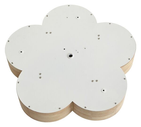 Plafoniera per bambini in legno con bianco - Lucille