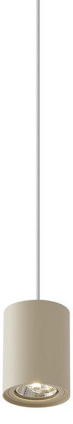 Lampada a sospensione moderna beige e bianca per sistema a binario monofase GU10 70mm - Iconic Holt