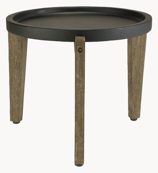 Tavolino rotondo con gambe in legno di acacia Hector