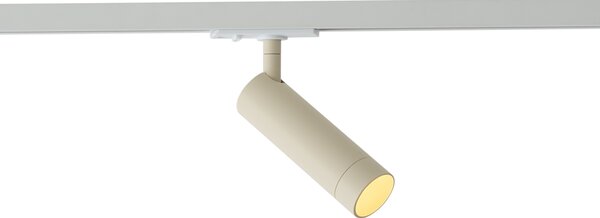 Faretto moderno beige con adattatore bianco per sistema a binario monofase GU10 35mm - Iconic Jeana Luxe