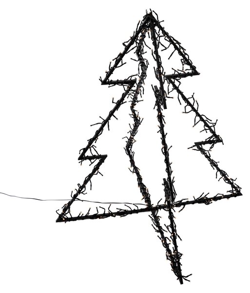 Albero di Natale nero con LED IP44 - Brilli