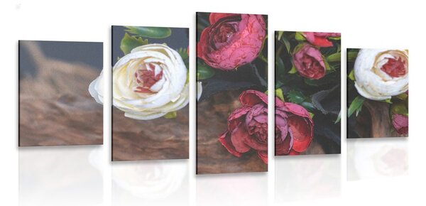 Quadri 5 pezzi – Vendemmia floreale