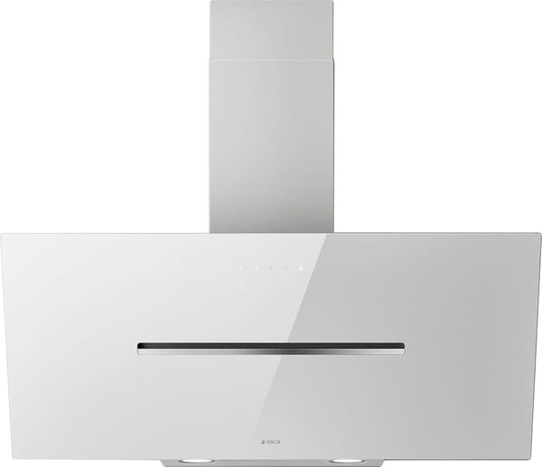 Elica Cappa Cucina Aspirante a Parete Larghezza 90 cm finitura Vetro Bianco - PRF0166935 SHY-S WH/A/90