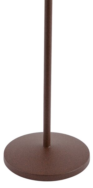 Lampada da tavolo marrone ruggine con LED ricaricabile con stazione di ricarica IP65 - Raika