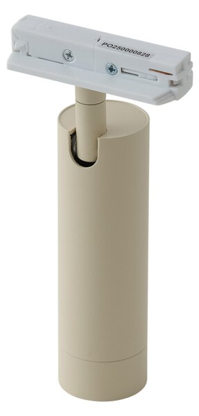 Faretto moderno beige con adattatore bianco per sistema a binario monofase GU10 35mm - Iconic Jeana Luxe