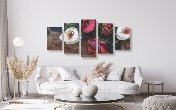 Quadri 5 pezzi – Vendemmia floreale