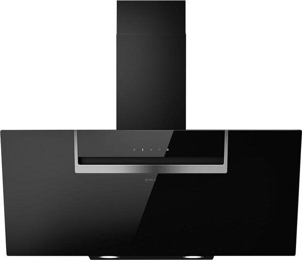 Elica Cappa Cucina Aspirante a Parete Larghezza 90 cm finitura Vetro Nero - PRF0166929 SHEEN-S BL/A/90