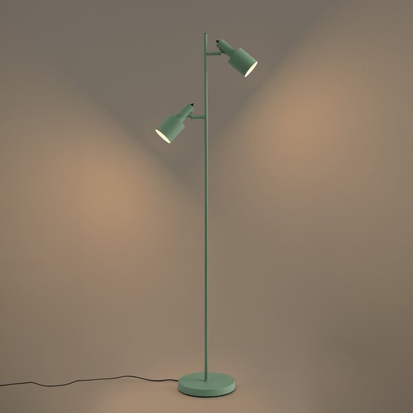 Lampada da terra moderna blu a 2 luci - Stijn