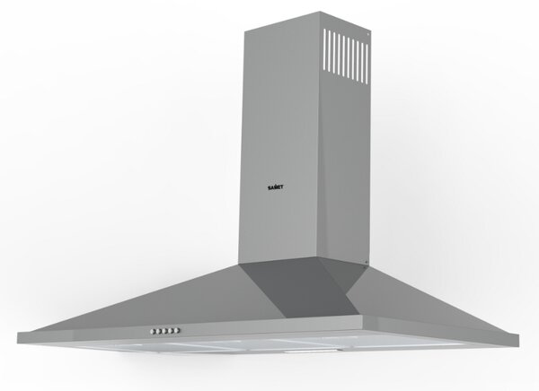 Samet Cappa Cucina Aspirante a Parete Larghezza 90 cm Profondit 45 cm Classe A colore Acciaio Inox - Eolo 90