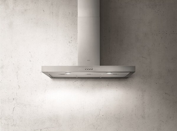 Elica Cappa Cucina Aspirante a Parete Larghezza 90 cm Profondit 45 cm colore Acciaio - 55916389 SPOT NG H6 IX/A/90
