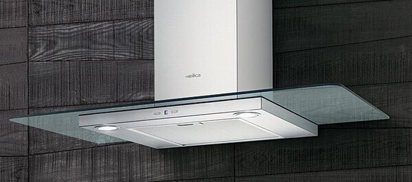 Elica Cappa Cucina Aspirante a Parete Larghezza 90 cm Profondit 45 cm colore Acciaio - 68517543 TRIBE IX/A/90