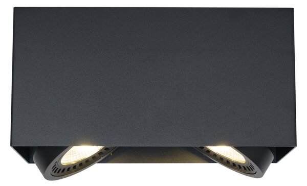 Faretto moderno da superficie nero con LED dimmerabile 2 luci - Dionysos