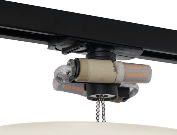 Plafoniera moderna beige per sistema di illuminazione a binario monofase a 2 luci - Iconic Pulley