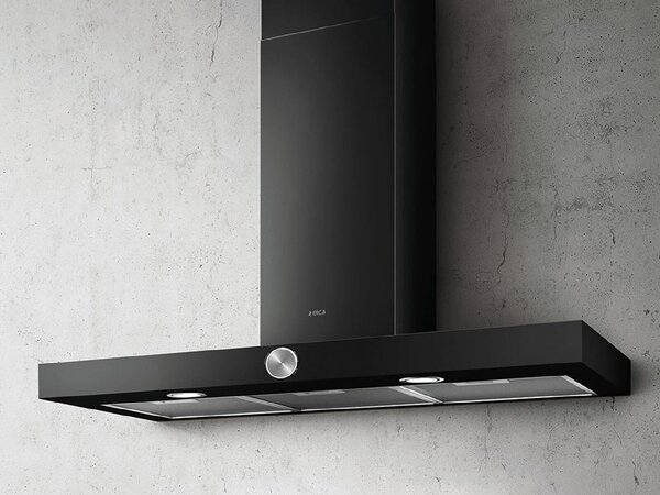 Elica Cappa Cucina Aspirante a Parete Larghezza 90 cm Profondit 45 cm colore Nero - PRF0097906 LOL BL/A/90