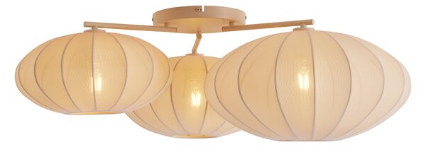 Plafoniera Japandi beige a 3 luci - Multi Bida