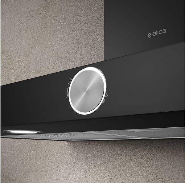Elica Cappa Cucina Aspirante a Parete Larghezza 90 cm Profondit 45 cm colore Nero - PRF0097906 LOL BL/A/90