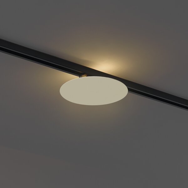 Plafoniera moderna beige per sistema di illuminazione a binario monofase a 2 luci - Iconic Pulley