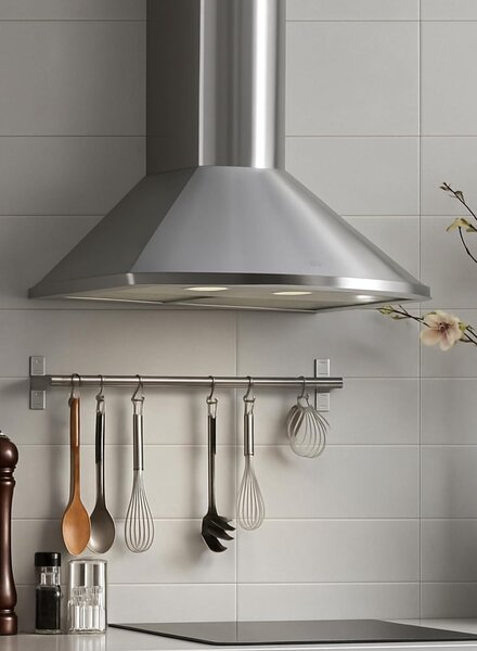 Faber Cappa Cucina Aspirante a Parete Larghezza 90 cm Profondit 50 cm colore Inox - 110.0157.049 TENDER X A90