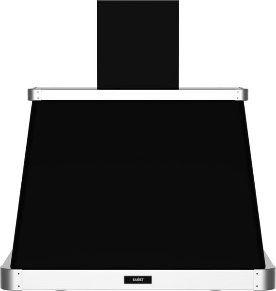 Samet Cappa Cucina Aspirante a Parete Larghezza 90 cm Profondit 50 cm con Cornice Inox colore Nero Opaco - Era90
