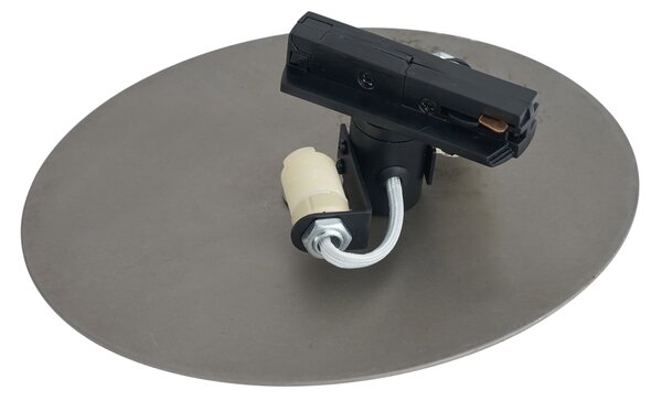 Lampada da soffitto moderna color canna di fucile per sistema di illuminazione a binario monofase a 2 luci - Iconic Pulley