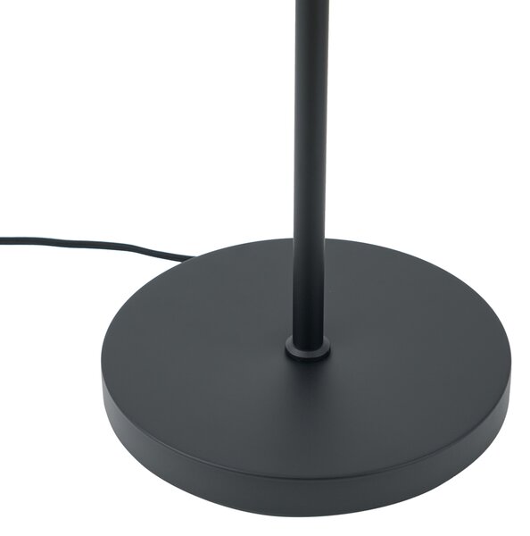 Lampada da terra di design nera con vetro fumé 2 luci - Brianna