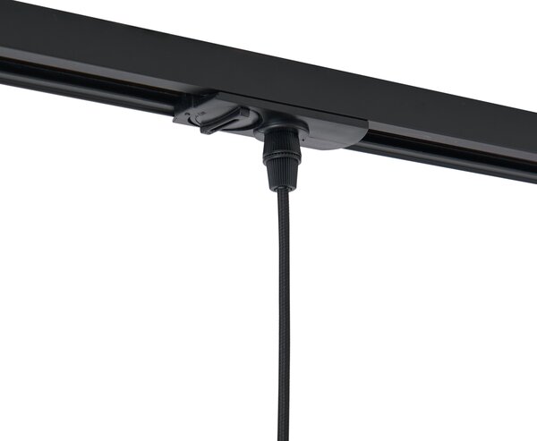 Lampada a sospensione moderna bronzo con vetro trasparente per sistema a binario monofase - Iconic Lava