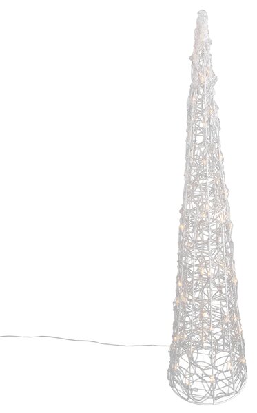 Albero di Natale trasparente 100 cm con LED IP44 - Coni