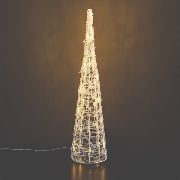 Albero di Natale trasparente 60 cm incl. LED IP44 - Coni