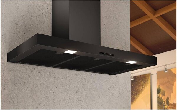 Airforce Cappa Cucina Aspirante a Parete Larghezza 90 cm Profondit 50 cm Classe A colore Nero - CCF539580 F53 S4 IX/A/90