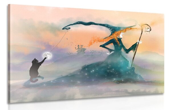 Quadro su tela – Strega disegnata