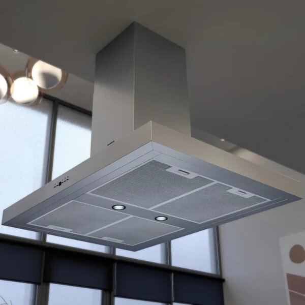 Silverline Cappa Cucina Aspirante ad Isola Larghezza 90 cm Profondit 66 cm colore Inox - 4110 90