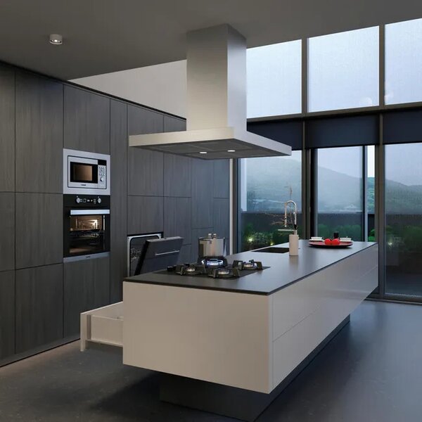 Silverline Cappa Cucina Aspirante ad Isola Larghezza 90 cm Profondit 66 cm colore Inox - 4110 90