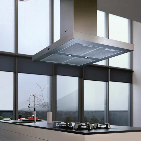 Silverline Cappa Cucina Aspirante ad Isola Larghezza 90 cm Profondit 66 cm colore Inox - 4110 90