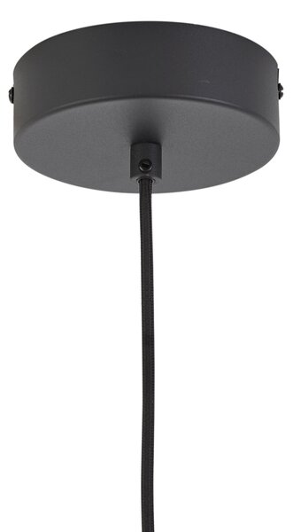 Lampada a sospensione Art Déco nera con vetro fumé e trasparente 3 luci con LED - Lizzy