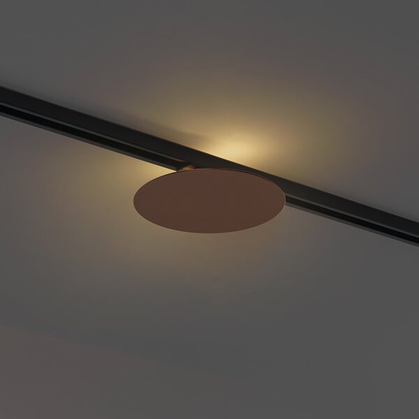 Plafoniera moderna bronzo per sistema a binario monofase 2 luci - Iconic Pulley