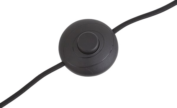 Lampada da terra di design nera con vetro fumé - Ana